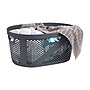 Mind Reader 10.57-Gallon Laundry Basket with Handles, Plastic, Gray, 2/Set (2HHAMP40-GRY)~#|#~F41192A1-3DA5-4E2E-9902E9F854C2325F_sc7