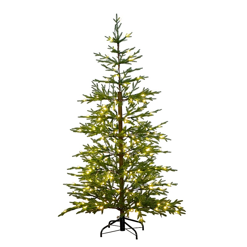 Nearly Natural 5-ft Pre-Lit Artificial Park City Pine Christmas Tree with 200 Multicolored LED Dewdrop Lights (T4800) image 1