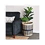 Household Essentials Pillar Cattail/Paper Storage Basket, Light Beige/Black (ML-6715)~#|#~F41BE33B-C78C-490C-AB8979698E5C51C4_sc7