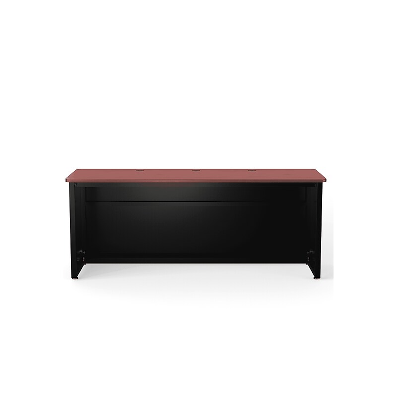 VersaDesk 72"W Enclosed Versa Classroom Desk, Cherry/Black (CD7224-BC) image 1