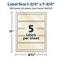 Avery Pearlized Ivory Rectangle Multipurpose Labels, 1.75" x 7.75", Ivory, 250/Box (94232)~#|#~F41F7A6F-6C81-4D08-874E9311557DE1C3_sc7