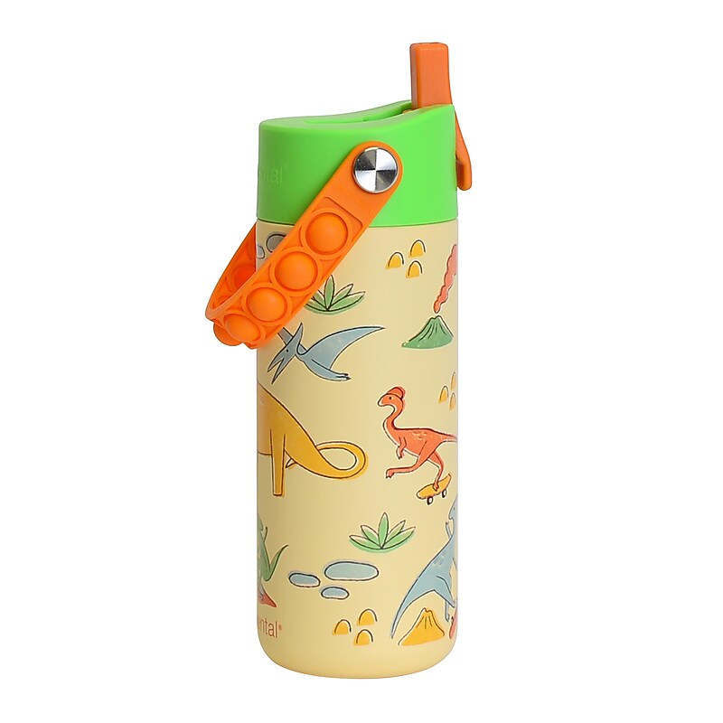 Elemental Core Pop Stainless Steel Double Wall Insulated Water Bottle, 18 oz., Skater Dinos (EBC18SD30P) image 1