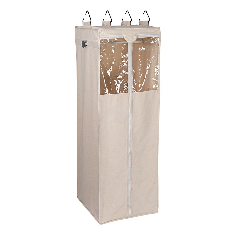 Household Essentials Hanging Wardrobe, Heavy-Duty Cotton Canvas (HE1199) image 1