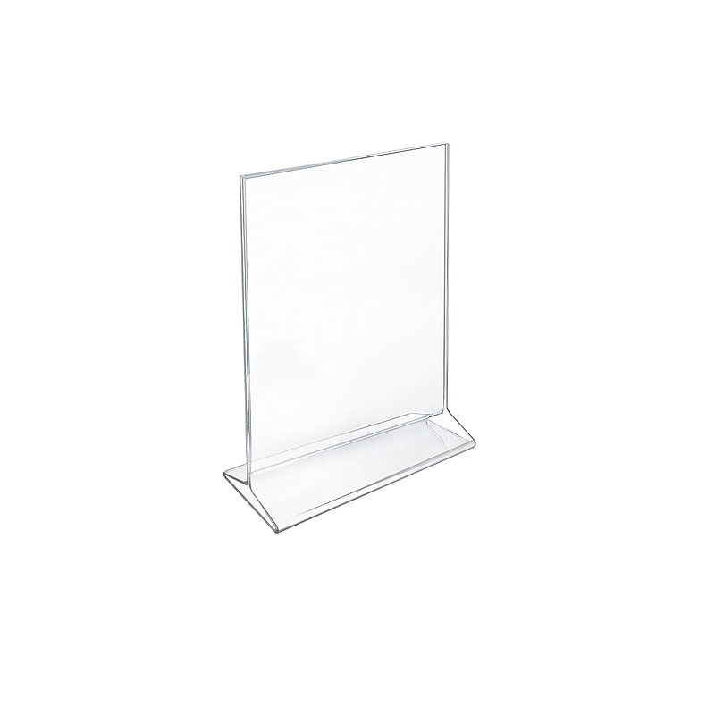 Azar Sign Holder, 5" x 7", Vertical, Clear Acrylic, 10/Pack (142710) image 1