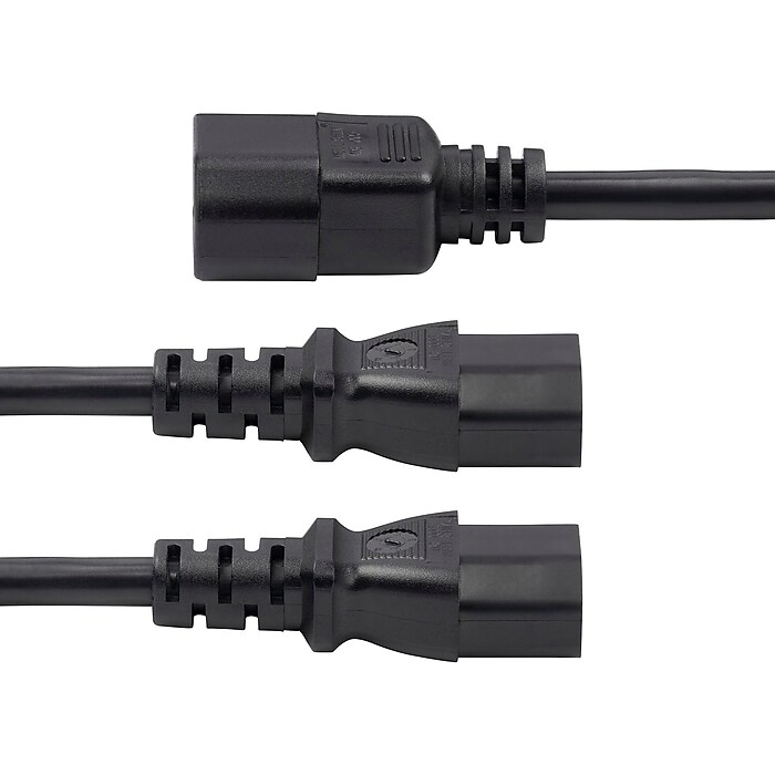 StarTech 6' C14 to C13/C13 Power Cable, Male to Female/Female
