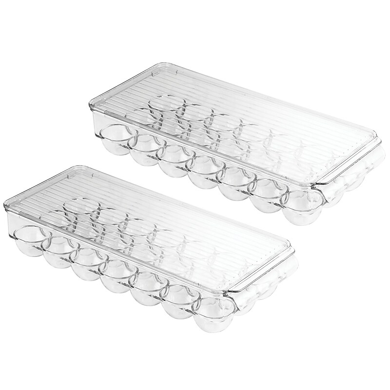 iDESIGN Plastic Egg Holders, Clear, 2/Pack (27902M2) image 1