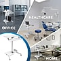 Mount-It! 28"W Adjustable Mobile Sit-Stand Computer Workstation, White (MI-7979W)~#|#~F435AD9F-BDC9-4915-A4B519F6585F09CB_sc7