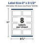 Avery Laser/Inkjet Multipurpose Labels, 3.5" x 2", Glossy Clear, 800/Box (94238)~#|#~F436EF0D-EC07-4264-825F1432486E66EA_sc7
