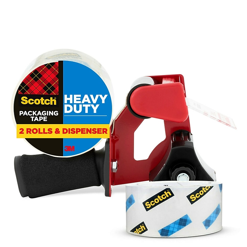 Scotch Heavy Duty Packing Tape with Dispenser, 1.88" x 54.6 yds., Clear (3850-2ST) image 1