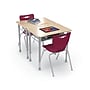 MooreCo Astute 26"W Rectangle Student Desk, Fusion Maple, 2/Pack (59082)~#|#~F440EDC2-2031-4730-A5C31C7CC48BC349_sc7