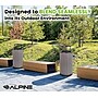 Alpine Industries Steel Outdoor Trash Can with Rain Bonnet Lid, 32 Gallon, Gray (ALP4400-01-GRY-RB)~#|#~F44390DC-7DC4-4A76-8285E615C9EB01B9_sc7