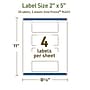 Avery Dissolvable Rectangle Multipurpose Labels, 2" x 5", Off-white, 20/Pack (94241)~#|#~F44484E1-DE66-4A4A-BD2435A180D393E2_sc7