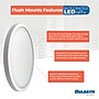Bulbrite 7" Round 10.3-Watt 3000K LED Flush Mount Light, 1150 Lumens, White (773604)~#|#~F444C1D2-A9DC-41C7-AA4651AF3B75550E_sc7