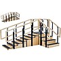 Viva Comfort Wood Physical Therapy Non-Slip Convertible Staircase with Safety Handles, 500 lb Capacity, Oak (ADIME906-02-30)~#|#~F447C3C6-6DD2-43C9-A177D82A1EEE17FD_sc7