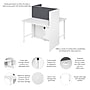 Bush Business Furniture Hustle 48"W 2 Person Back to Back Cubicle Panel Workstation, White (HUS020WH)~#|#~F4541A3B-29D5-4B7A-8602CD6CBA39523F_sc7