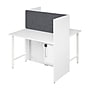Bush Business Furniture Hustle 48"W 2 Person Back to Back Cubicle Panel Workstation, White (HUS020WH)~#|#~F45C60FA-A7E2-44E3-9378AE4D9B5A7A4C_sc7
