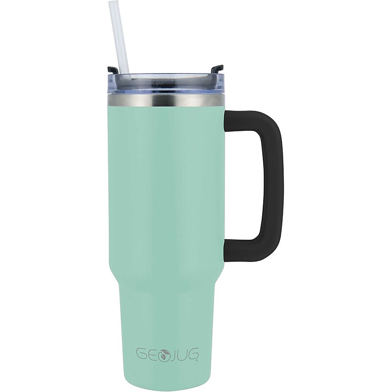 Brentwood Geojug Stainless Steel Double Walled Tumbler Cup, 40 oz., Blue (CMB-1200BL) image 1