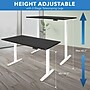 Mount-It! Dual Motor 55"W Electric Rectangular Adjustable Standing Desk, Black/White (MI-18095)~#|#~F460977B-AF3C-4C71-9AA370D576D6F58C_sc7
