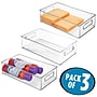iDESIGN Medium Stackable Plastic Storage Bin, Clear, 3/Pack (70530M3)~#|#~F461C865-B239-415B-BFF1F0C27D11694E_sc7