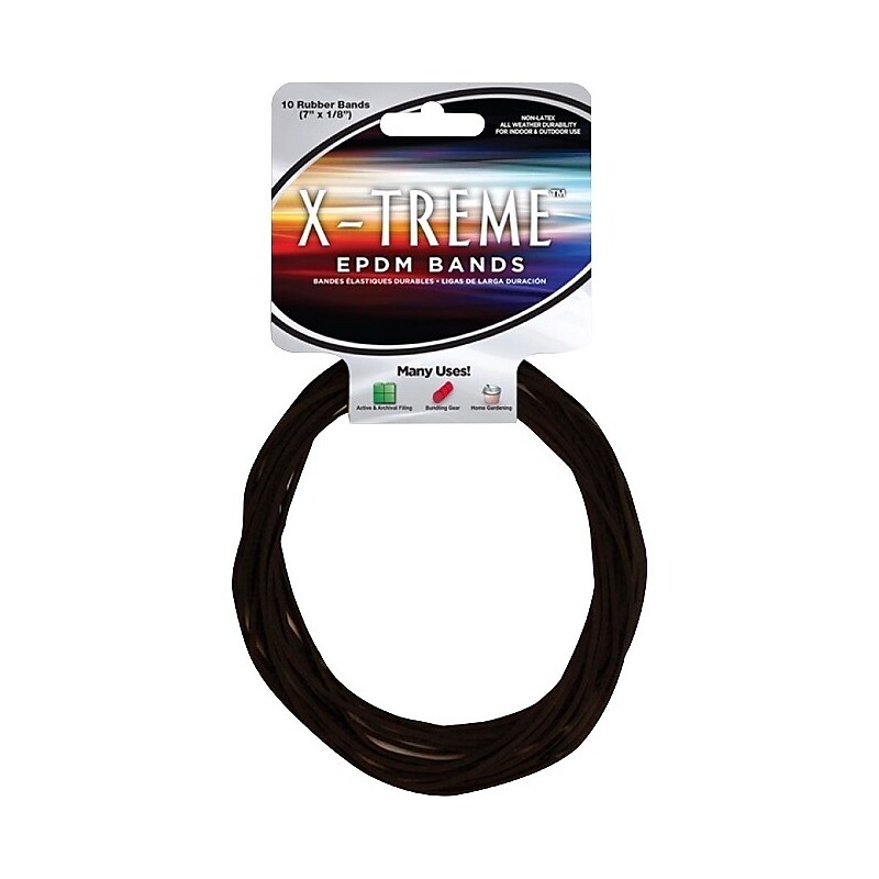 Alliance X-Treme EPDM File Bands #117B File Bands, 7" x 0.125", Non-Latex, Black, 10/Pack (02002) image 1