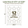 Avery EcoFriendly Laser/Inkjet Burst Multipurpose Labels, 2-1/4" x 2-3/8", White, 120/Pack (94611)~#|#~F46369DB-5D1B-4E38-AAE4579DE392AC45_sc7