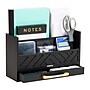 Mind Reader 5-Compartment Wood Desk Organizer, Black (VERTORG-BLK)~#|#~F4641339-D42D-4A44-B3475238C55C7542_sc7