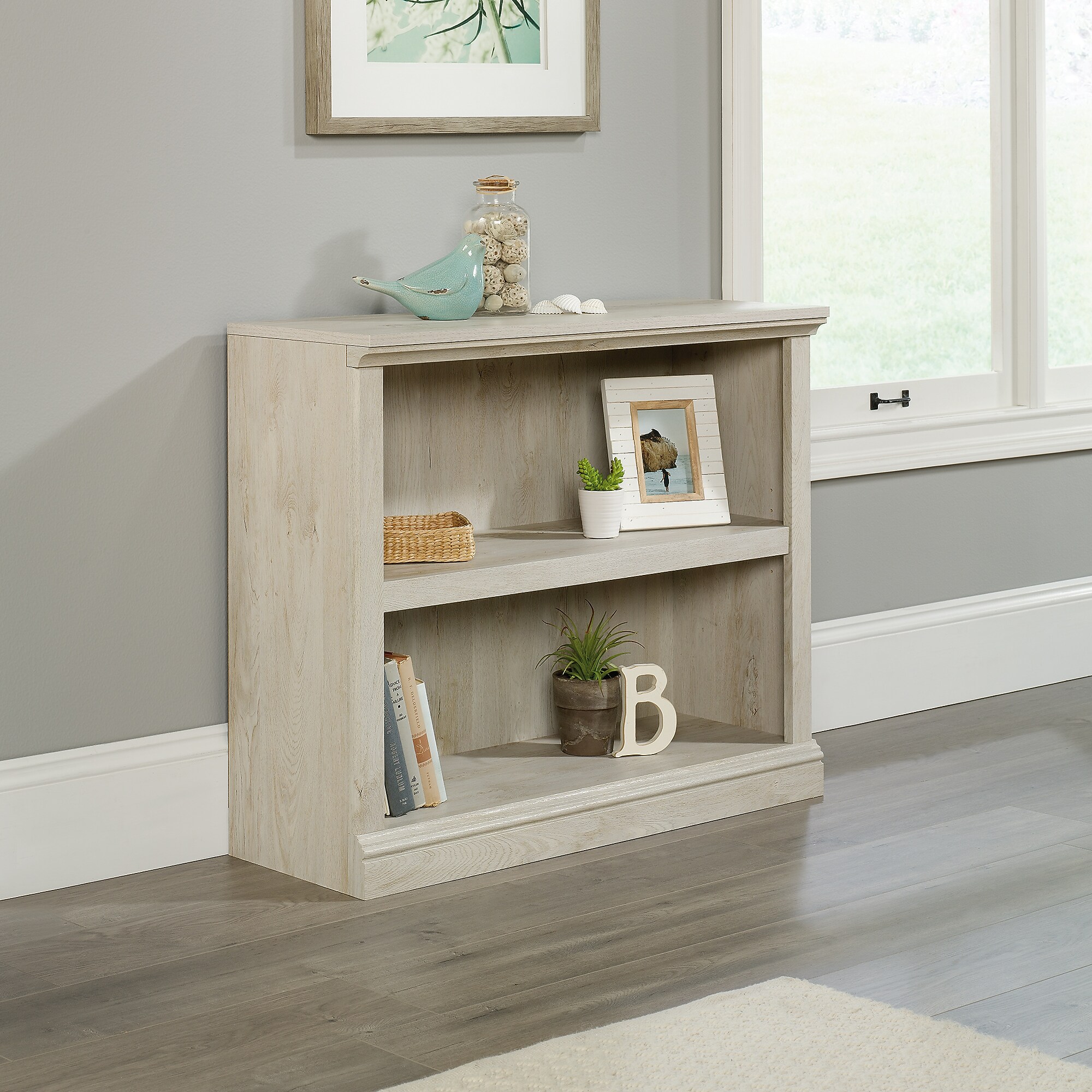 Sauder Select 30″H 2-Shelf Bookcase, Chalked Chestnut (423031) Sansujyuku sansujyuku.com
