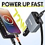 Overtime A50 72W USB-C and USB-A Car Charger with 2 ft Retractable USB-C Cable, Black (OCA50BK) ~#|#~F4656D9E-AE05-4AB6-B7A30A63A450C8D7_sc7
