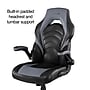 Staples Emerge Vortex Bonded Leather Ergonomic Gaming Chair, Black and Gray (52503)~#|#~F468D501-9BEC-46AA-AAF410E1C81995C5_sc7