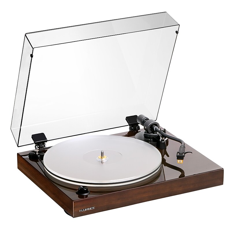 Fluance RT85N Reference Turntable with Nagaoka MP‑110 & Acrylic Platter, High Gloss Walnut (RT85NW) image 1