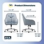 Serta Chloe Ergonomic Velvet Swivel Computer and Desk Chair, Ash Blue (CCHR10012C)~#|#~F4716676-4B48-496C-AA16A6638BF1919E_sc7