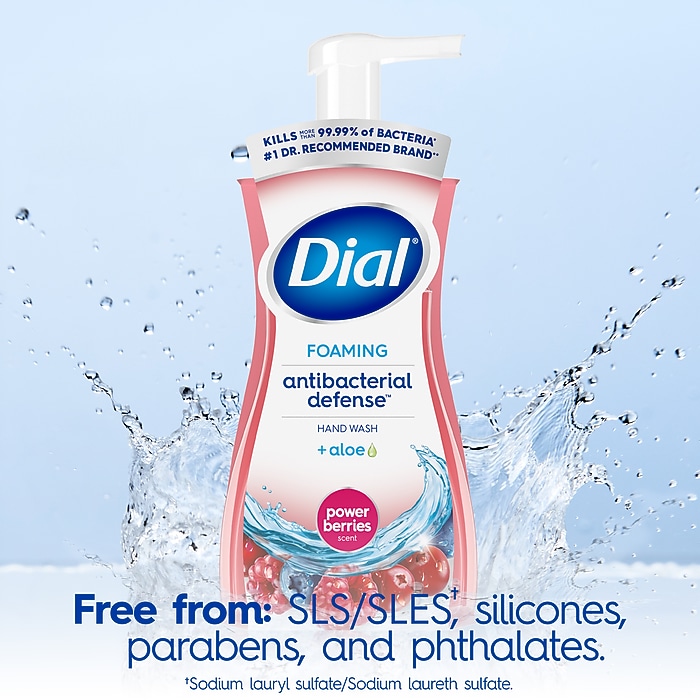 Dial Complete Antibacterial Foaming Hand Soap, Power Berries, 7.5