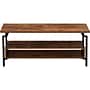 Household Essentials Crown Console TV Stand, Screens up to 50", Hickory/Black (8240-1)~#|#~F477CFFA-F1E1-4D13-8D46157BA77BE74D_sc7