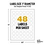 Avery Laser Round UltraDuty GHS Labels, 1" Dia., White, 2400 Labels/Box (97203)~#|#~F479E856-C714-462D-A25F9E6808B3670E_sc7