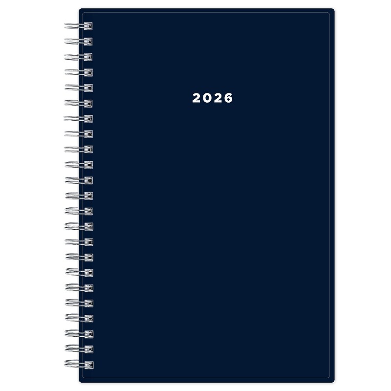 2026 Blue Sky 8" x 5"  Weekly & Monthly Personal Organizer, Plastic Cover, Sage/Navy (156219) image 1