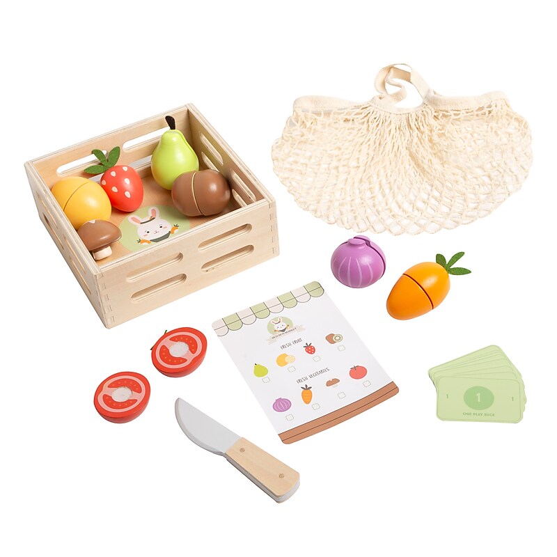 Pearhead Wooden Market Play Food Set (75139) image 1