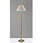 Simplee Adesso Jeremy 60.75"H Antique Brass Floor Lamp with White Pleated Fabric Shade (SL9500-21)~#|#~F480A5EB-3CDA-4609-9368263D7F158222_sc7