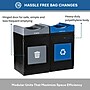 Commercial Zone Avante Polyethylene Dual-Stream Trash and Recycling Center, 110-Gallon, Multicolored (787201MSA)~#|#~F480AE5B-B66E-4489-9092290ADCBE8B26_sc7