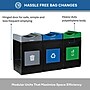 Commercial Zone Avante Series Polyethylene Triple-Stream Trash, Recycling and Compost Center, 165 Gallon, Black (787301MSA)~#|#~F481FFCF-15EB-494C-99931873D542C9C2_sc7