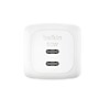 Belkin BoostCharge Dual USB-C GaN Wall Charger 50W, White (WCH019dqwh)~#|#~F4828DA0-B995-4901-B93E95B26AA3DEE5_sc7