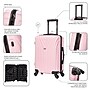 InUSA Vasty 22.44" Hardside Suitcase, 4-Wheeled Spinner, TSA Checkpoint Friendly, Pink (IUVAS00S-PNK)~#|#~F4884FDC-CC32-43D6-B72F7D3102A176A2_sc7