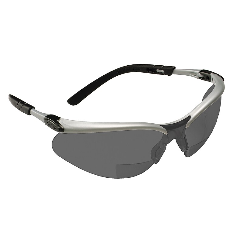 3M BX Anti-Fog +2.00 Safety Glasses, Over the Glasses, Gray Lens, 20/Carton (11378-00000-20) image 1