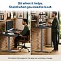 Uncaged Ergonomics Rise Up 60"W Electric Adjustable Bamboo Standing Desk, Black/Gray (RUGBK)~#|#~F4898A9A-DD48-4188-9F7BEAA9AFB86295_sc7