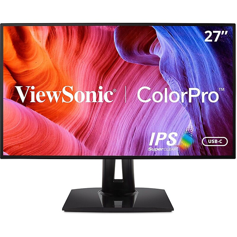 ViewSonic ColorPro 27" QHD IPS 60 Hz Monitor, Built-In Speaker, Height Adjustable, Black (VP2768A_H2) image 1