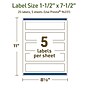 Avery Dissolvable Rectangle Multipurpose Labels, 1.5" x 7.5", Off-white, 25/Pack (94231)~#|#~F48DB626-969A-4F09-A6A05950C083BC33_sc7