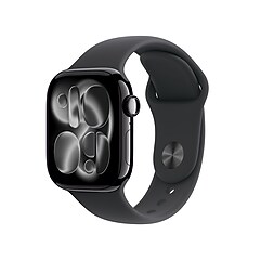 Black Apple Apple Watch Series 10 46 MM Midnight GPS, Jet Black Aluminum Case