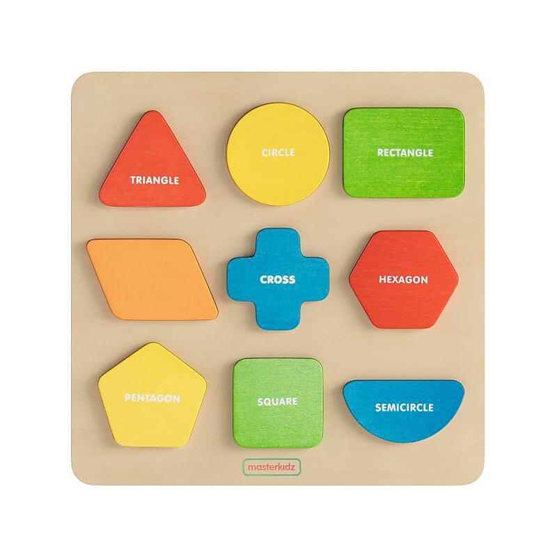Flash Furniture Bright Beginnings STEM Sorting Shapes and Colors Puzzle Board (MK-MK00576-GG) image 1