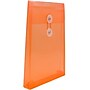 JAM Paper Premium Plastic Filing Envelope with Button & String Closure, Bright Orange, 3/Pack (472B1ORX3)~#|#~F493985E-4A98-46E0-87434E03D1009E71_sc7