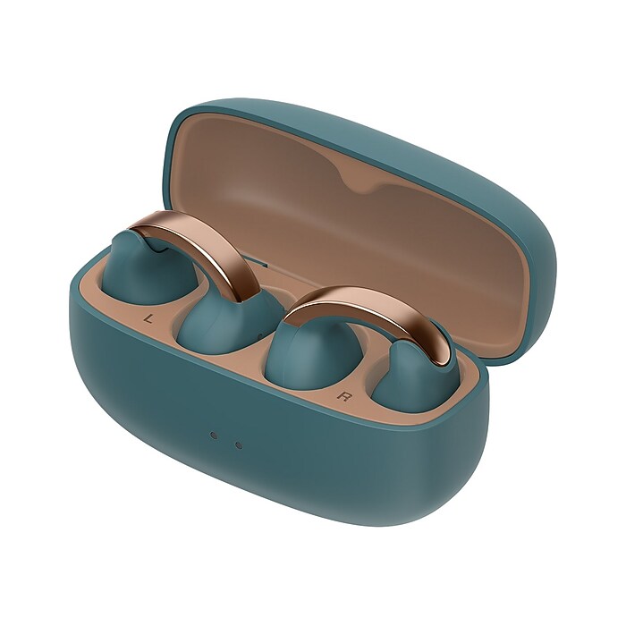JVC Nearphones Wireless Open-Ear Earbuds, Bluetooth, Teal (HANP1TA