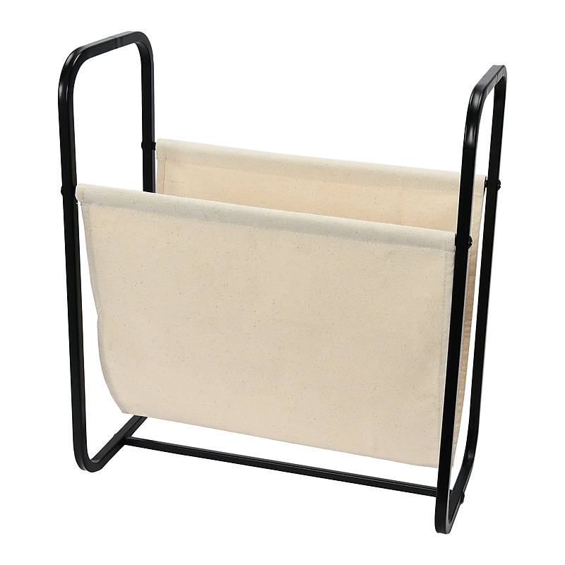 Household Essentials Canvas Magazine Rack, Tan/Black (6847-1) image 1